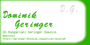 dominik geringer business card